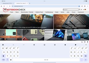 Oppo Pad 4 Pro: Standardtangentbord - delad vy