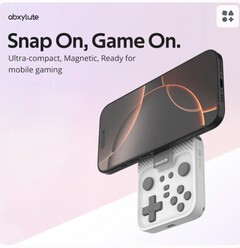 Den magnetiska spelkontrollen Snap-on från Abxylute glider och svänger i position för användning med smartphones. (Bildkälla: Abxylute)