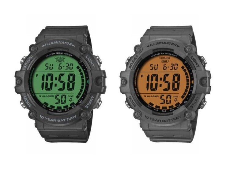 Klockorna Casio AE-1500WHC-1AV (vänster) och AE-1500WHC-8AV (höger). (Bildkälla: Casio)