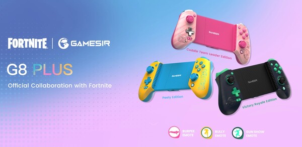 GameSir G8 Plus Fortnite Edition-kontrollerna levereras med gratis emotes.