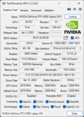 GPU-Z GeForce RTX 4050 Bärbar dator