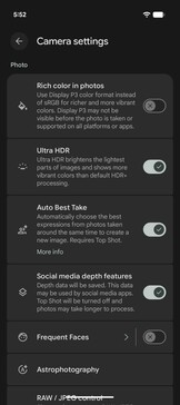 Inställningar för kameran: Foto forts.