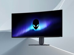 Bild på framsidan av Alienware AW3426DW, en 34-tums QD-OLED-spelskärm