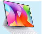 MatePad Pro Max kommer att avtäckas helt den 07 maj 2026. På bilden: en rendering som visar surfplattan med dess tillbehör.