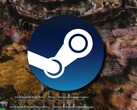 En bild som visar Steam-logotypen och spelet Medieval Kingdom Wars som för närvarande är på rea.