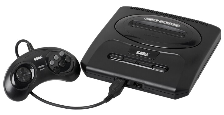 Sega Genesis Model 2 med en handkontroll med 6 knappar (bildkälla: Wikipedia)