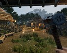 En bild som visar en by i Sengoku Dynasty, nu med 52% rabatt på Steam.