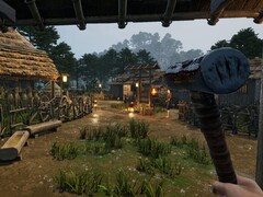 En bild som visar en by i Sengoku Dynasty, nu med 52% rabatt på Steam.