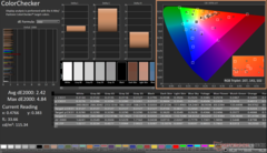 ColorChecker efter kalibrering (Display P3)