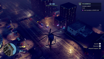 Helikopterförföljelse ger vertikalitet och brådska till nattpatruller (Bildkälla: Fallen Tree Games)
