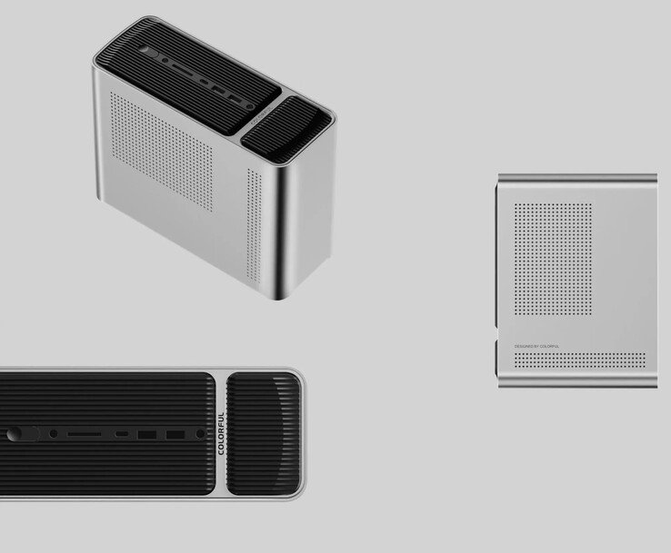 Designelement i den färgglada mini-PC:n SMATR 900 (Bildkälla: PC Watch)