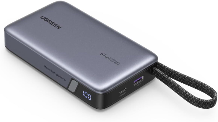 Ugreen Nexode Power Bank 20000mAh 67W med integrerad USB-C-kabel. (Bildkälla: Ugreen, redigerad)