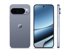 Reklambild av Pixel 10 Pro XL framifrån, bakifrån och från sidan. (Bildkälla: Google)