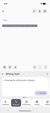 Skrivverktyg i Gboard