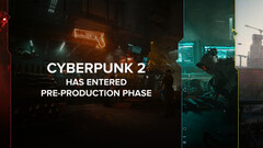Cyberpunk 2 kommer att baseras på Unreal Engine 5, istället för CDPR:s egenutvecklade REDengine. På bilden - Konstverk med texten "Cyberpunk 2 has entered pre-production phase" överlagrad (Bildkälla: @CDPROJEKTRED_IR på X/Twitter)