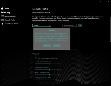 Manuell profil