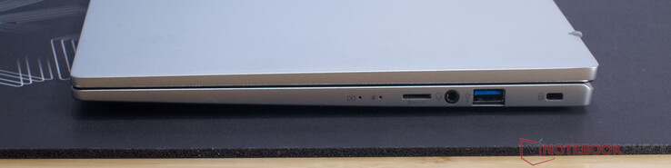 Minneskortsläsare (MicroSD), 3,5 mm ljuduttag, USB 3.2 Gen 1 (USB-A), plats för Kensingtonlås