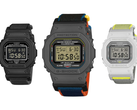 På bilden - Casio G-Shock DW-5600MNC-1, DW-5600MNC-BA2 och DW-5600MNC-7A8 mot en vit bakgrund.