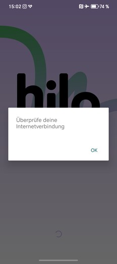 Appen startar inte utan en internetanslutning.