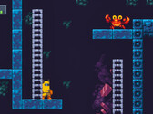 En skärmdump av 2D-plattformsspelet BlockBlasters som togs bort från Steam på grund av inbäddad skadlig kod som tömde kryptoplånböcker. (Bildkälla: Steam)