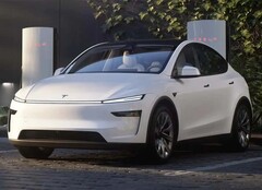 Den nya Tesla Model Y. Volkswagen slog Tesla till förstaplatsen på Europas EV-marknad när registreringarna av den elektriska SUV minskade (Bildkälla: Tesla)