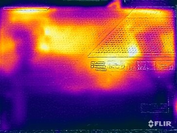 Yttemperaturer under stresstestet (nedre delen)