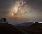 Bilden visar kometen Lemmon och Vintergatan ovanför Hawaii. (Bildkälla: International Gemini Observatory/NOIRLab/NSF/AURAI Bildbehandling: M. Rodriguez (International Gemini Observatory/NSF NOIRLab) &amp; M. Zamani (NSF NOIRLab))