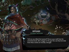 På bilden: Odysseus, från första intrycket, fyller en liknande roll som Achilles från det första spelet. (Bildkälla: Supergiant Games)