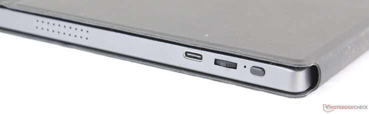 Höger: USB Typ C videoutgång, Volymknapp/OSD-kontroll, På/Av/OSD-knapp