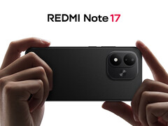 Redmi Note 17 kostar från cirka 191 dollar i Kina. På bilden: en reklambild av telefonen som visar baksidan.