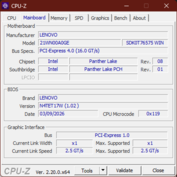 CPU-Z moderkort