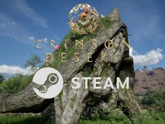 Banner för Steam-versionen av Crimson Desert visas