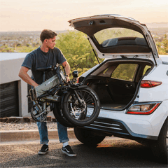 Elcykeln Lectric XP4 har en hopfällbar design (Bildkälla: Lectric)