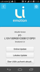 Huawei använder Android 4.4.2 KitKat och sitt egna gränssnitt EmotionUI version 2.3.