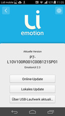 Huawei använder Android 4.4.2 KitKat och sitt egna gränssnitt EmotionUI version 2.3.