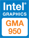 Ett integrerat GMA 950 räcker för kontorsprogram.