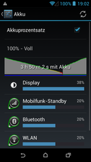 Batteriet räcker i 3 timmar och 50 minuter under maximal belastning.