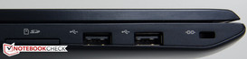 SD-kortläsare och 2x USB 2.0.