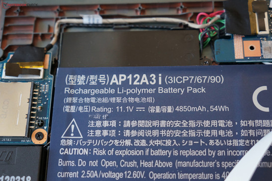 Fast monterat 54 Wh Li-Poly batteri