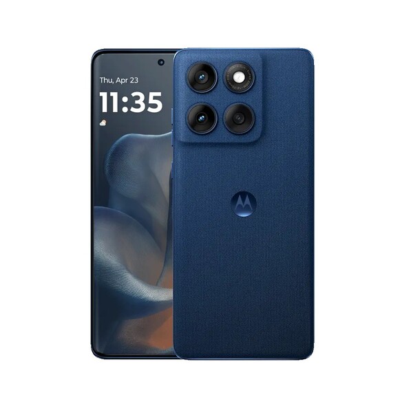 Gibralatar Sea Motorola Edge 60 ser ut att ha en tygfinish, men det är faktiskt silikon. (Bildkälla: Motorola)