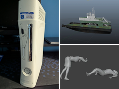 Rockstar Norths Xbox 360 Development Kit avbildat tillsammans med utvalt innehåll för titeln