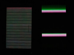 I mörker med minsta möjliga ljusstyrka på skärmen: Honor Magic5 Pro (2160 Hz PWM-dimning) vs Galaxy A54 (höger)