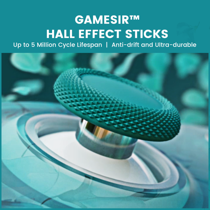 GameSir T7 Pro Floral har en GameSirs egna Anti-Drift Hall Effect-joysticks (Bildkälla: GameSir)