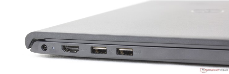 Till vänster: AC-adapter, HDMI 1.4, 2x USB-A 2.0