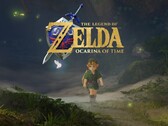 Link från nyversionen av Zelda: Ocarina of Time visas när han utforskar Hyrule