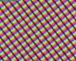 Gryniga IPS-subpixlar på grund av matt överlagring