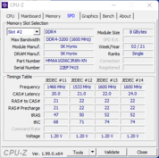 Systeminformation: CPU-Z SPD