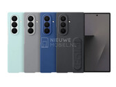 Galaxy Z Fold7 kan redan ses i sina fyra lanseringsfärger via dessa läckta förstapartsskal. (Bildkälla: via NieuweMobiel)