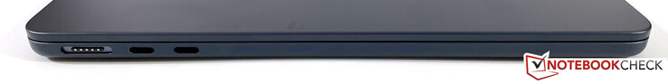 Vänster sida: MagSafe, 2x USB-C 4.0 (Thunderbolt 3, 40 Gbps, Power Delivery, DisplayPort-Alt-läge)