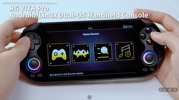 Linux-startskärmen på Anbernic RG Vita Pro.